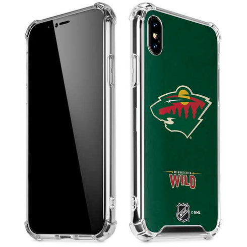 NHL Minnesota Wild Distressed iPhone XS Max Clear Case