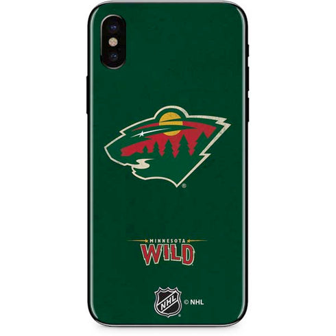 NHL Minnesota Wild Distressed iPhone XS Max Skin