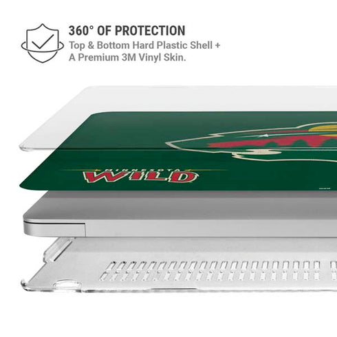 NHL Minnesota Wild Distressed MacBook Air 13in M1 (2021) Case plus Skin