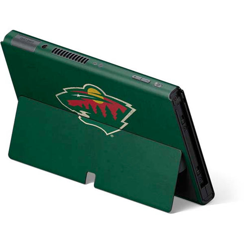 NHL Minnesota Wild Distressed Nintendo Switch OLED (2021) Skin