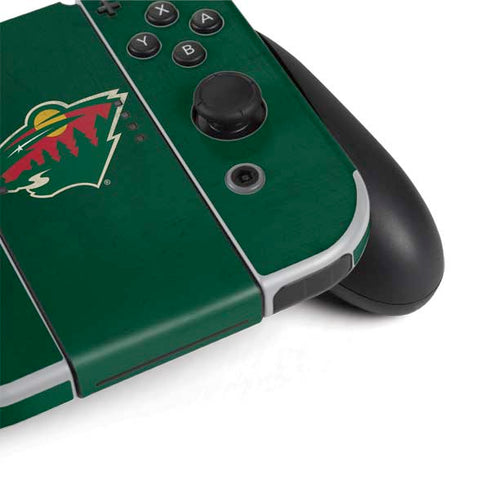 NHL Minnesota Wild Distressed Nintendo Switch OLED (2021) Skin