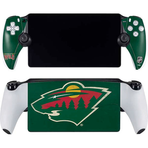NHL Minnesota Wild Distressed PlayStation Portal Remote Player Skin