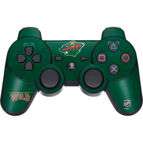 NHL Minnesota Wild Distressed PS3 Dual Shock wireless controller Skin