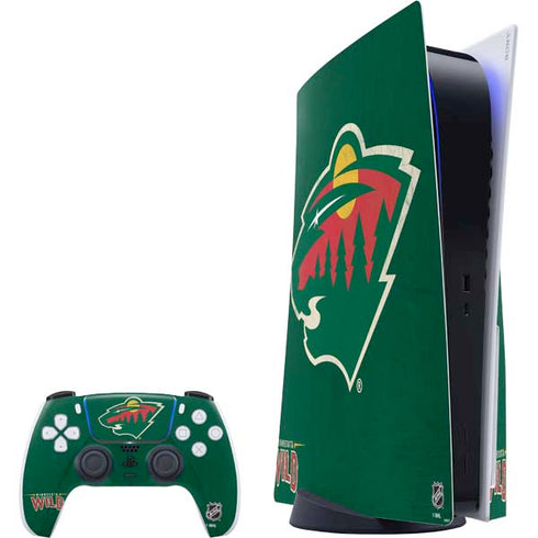 NHL Minnesota Wild Distressed PS5 Bundle Skin