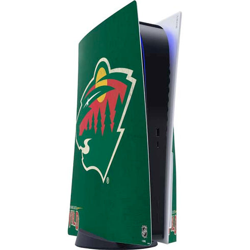 NHL Minnesota Wild Distressed PS5 Console Skin