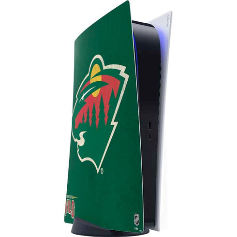 NHL Minnesota Wild Distressed PS5 Digital Edition Console Skin