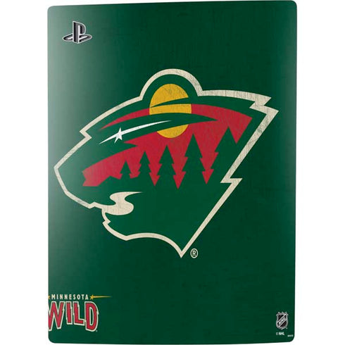 NHL Minnesota Wild Distressed PS5 Digital Edition Console Skin