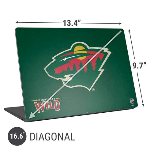NHL Minnesota Wild Distressed Universal Laptop 16.6in (13.4 x 9.7in) Skin