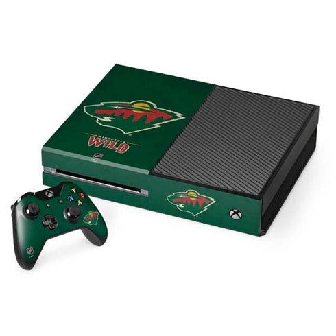 NHL Minnesota Wild Distressed Xbox One Console and Controller Bundle Skin