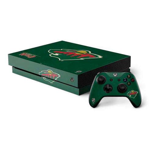 NHL Minnesota Wild Distressed Xbox One X Bundle Skin