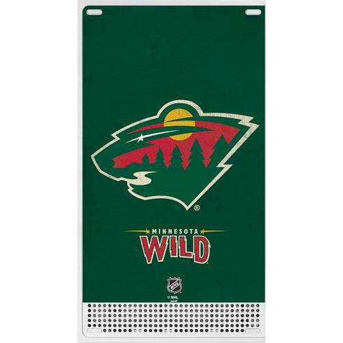 NHL Minnesota Wild Distressed Xbox Series S Console Skin