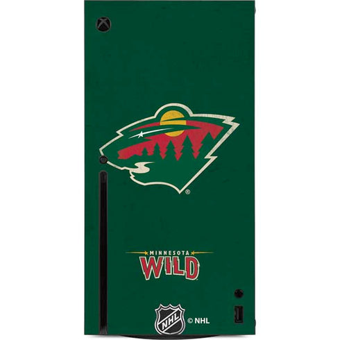 NHL Minnesota Wild Distressed Xbox Series X Console Skin