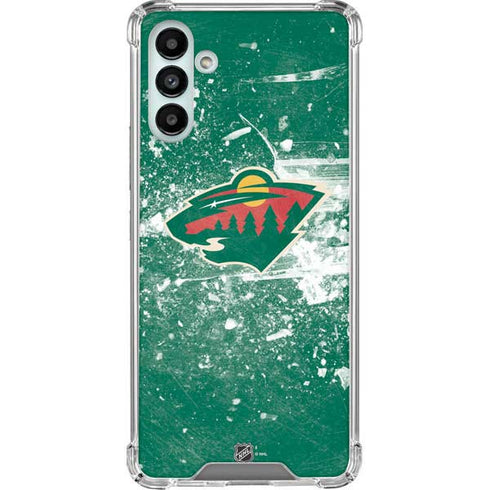 NHL Minnesota Wild Frozen Galaxy A13 5G Clear Case