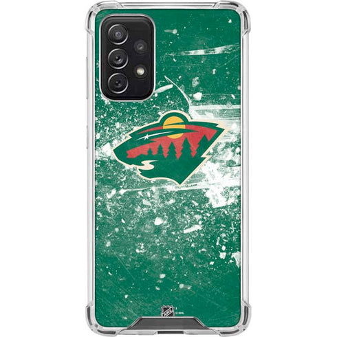 NHL Minnesota Wild Frozen Galaxy A72 5G Clear Case