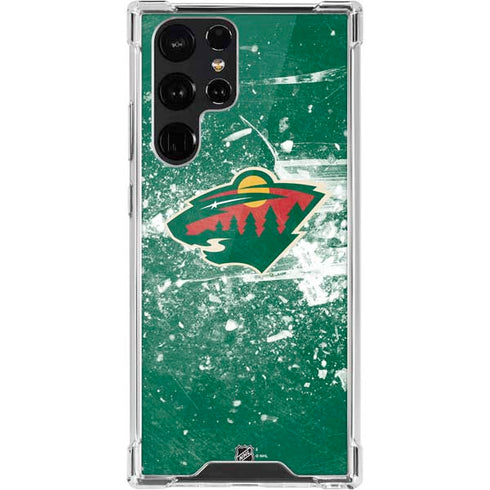 NHL Minnesota Wild Frozen Galaxy S22 Ultra Clear Case