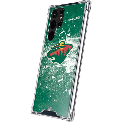 NHL Minnesota Wild Frozen Galaxy S22 Ultra Clear Case