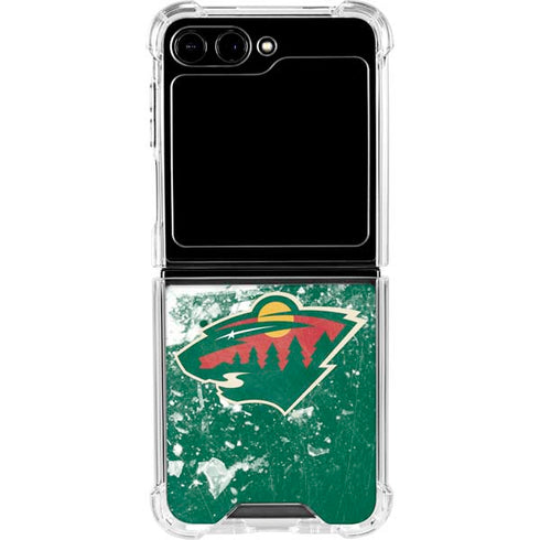 NHL Minnesota Wild Frozen Galaxy Z Flip5 5G Clear Case