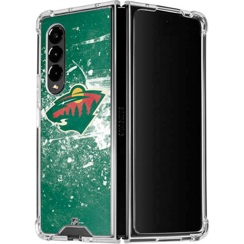 NHL Minnesota Wild Frozen Galaxy Z Fold4 5G Clear Case