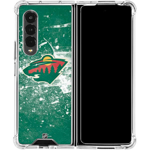 NHL Minnesota Wild Frozen Galaxy Z Fold4 5G Clear Case