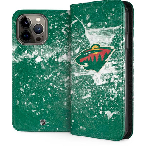 NHL Minnesota Wild Frozen iPhone 14 Pro Max Folio Case