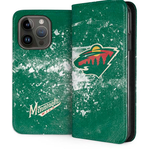 NHL Minnesota Wild Frozen iPhone 15 Pro Folio Case