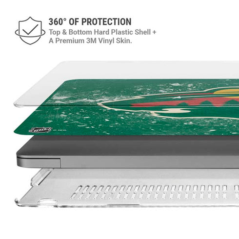 NHL Minnesota Wild Frozen MacBook Pro 16in (2021-25) Case plus Skin