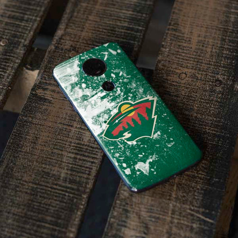 NHL Minnesota Wild Frozen Moto E5 Plus Skin