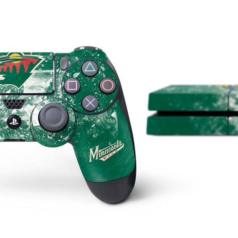 NHL Minnesota Wild Frozen PS4 Console and Controller Bundle Skin