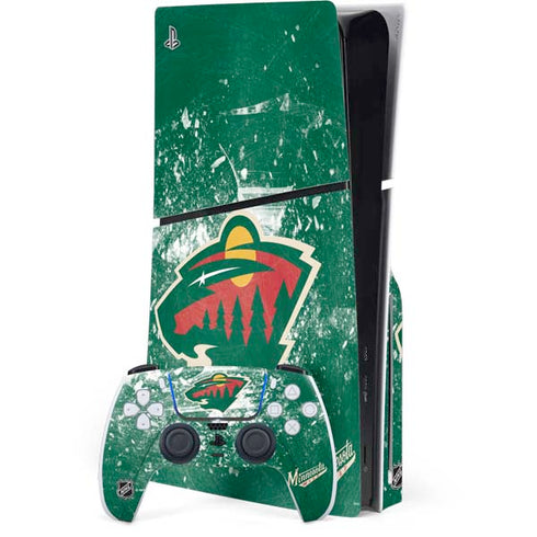 NHL Minnesota Wild Frozen PS5 Slim Disk Bundle Skin