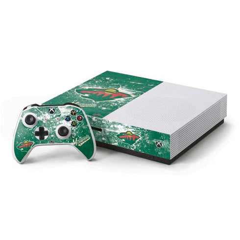 NHL Minnesota Wild Frozen Xbox One S Console and Controller Bundle Skin