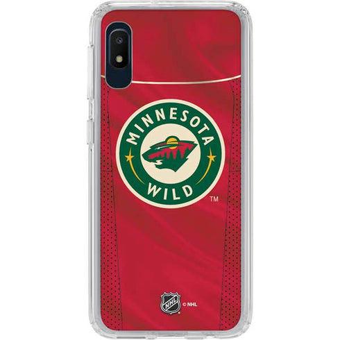NHL Minnesota Wild Home Jersey Galaxy A10e Clear Case