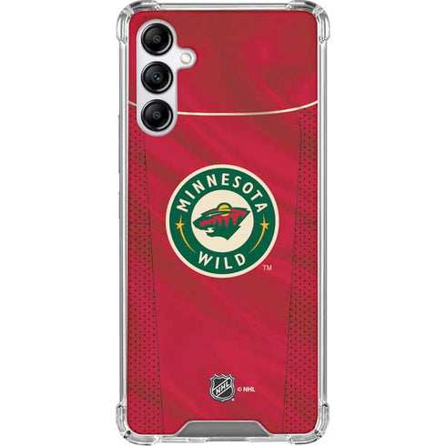NHL Minnesota Wild Home Jersey Galaxy A15 5G Clear Case