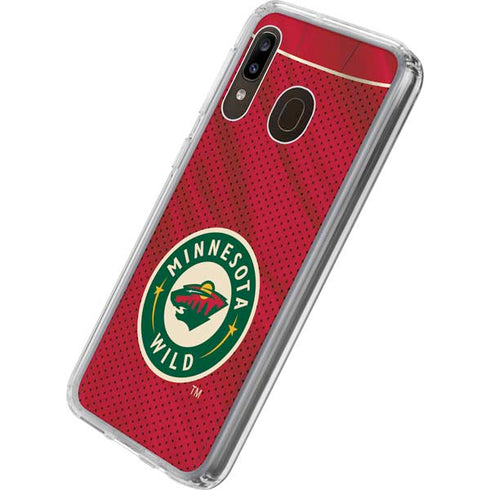 NHL Minnesota Wild Home Jersey Galaxy A20 Clear Case