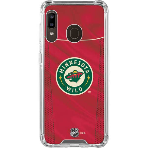 NHL Minnesota Wild Home Jersey Galaxy A30 Clear Case