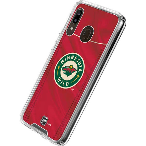 NHL Minnesota Wild Home Jersey Galaxy A30 Clear Case