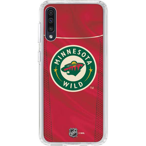 NHL Minnesota Wild Home Jersey Galaxy A50 Clear Case