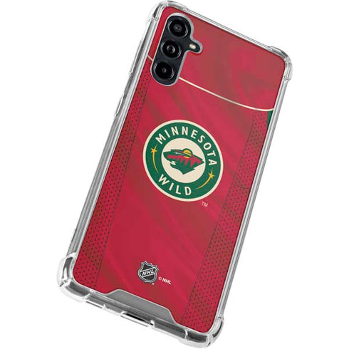 NHL Minnesota Wild Home Jersey Galaxy A54 5G Clear Case