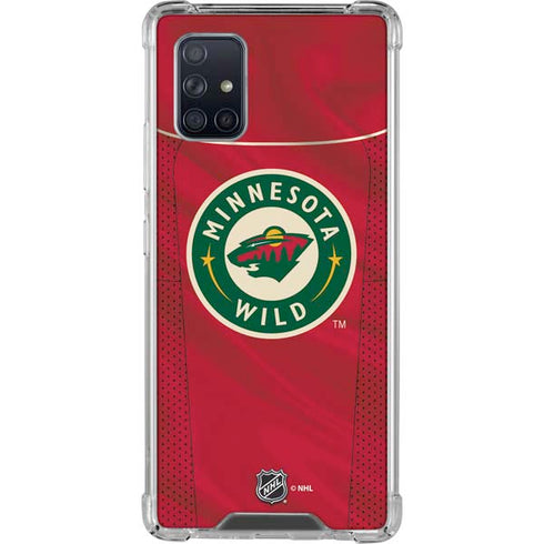 NHL Minnesota Wild Home Jersey Galaxy A71 5G Clear Case