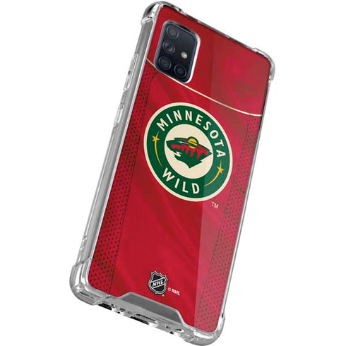 NHL Minnesota Wild Home Jersey Galaxy A71 5G Clear Case