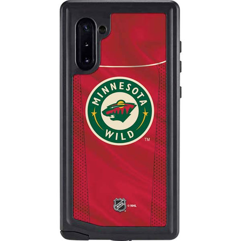NHL Minnesota Wild Home Jersey Galaxy Note 10 Waterproof Case
