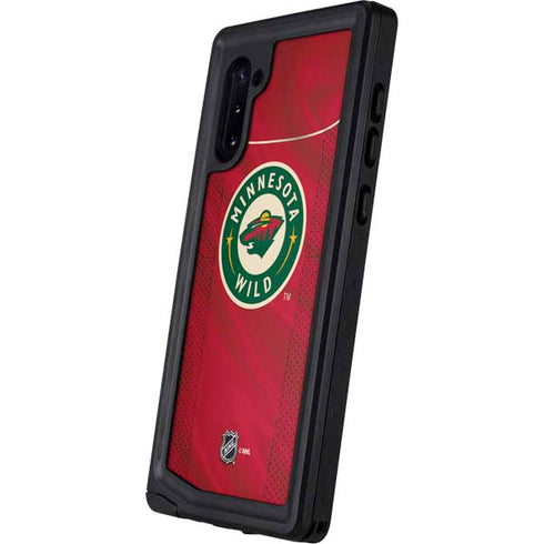 NHL Minnesota Wild Home Jersey Galaxy Note 10 Waterproof Case