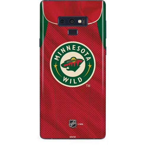 NHL Minnesota Wild Home Jersey Galaxy Note 9 Skin