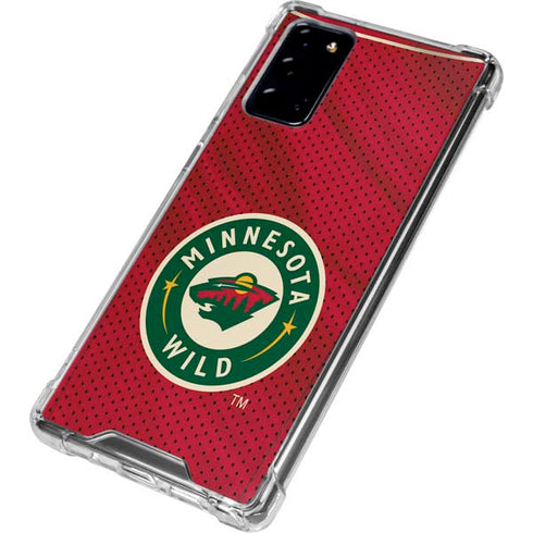NHL Minnesota Wild Home Jersey Galaxy Note20 5G Clear Case