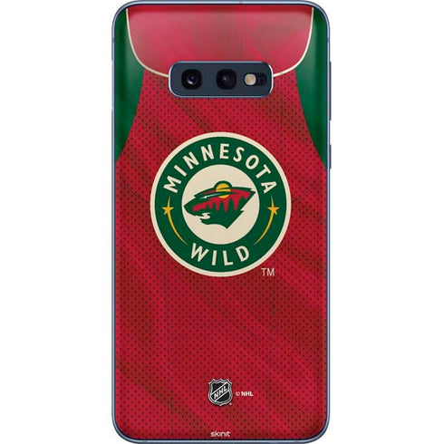 NHL Minnesota Wild Home Jersey Galaxy S10e Skin