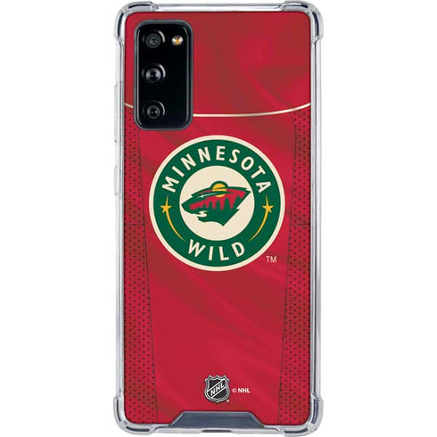 NHL Minnesota Wild Home Jersey Galaxy S20 FE Clear Case