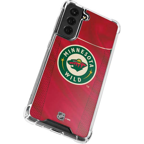 NHL Minnesota Wild Home Jersey Galaxy S21 FE Clear Case