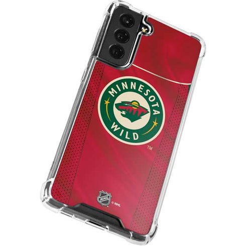 NHL Minnesota Wild Home Jersey Galaxy S22 Clear Case