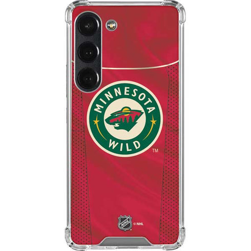 NHL Minnesota Wild Home Jersey Galaxy S23 Clear Case