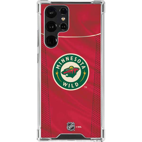 NHL Minnesota Wild Home Jersey Galaxy S24 Ultra Clear Case