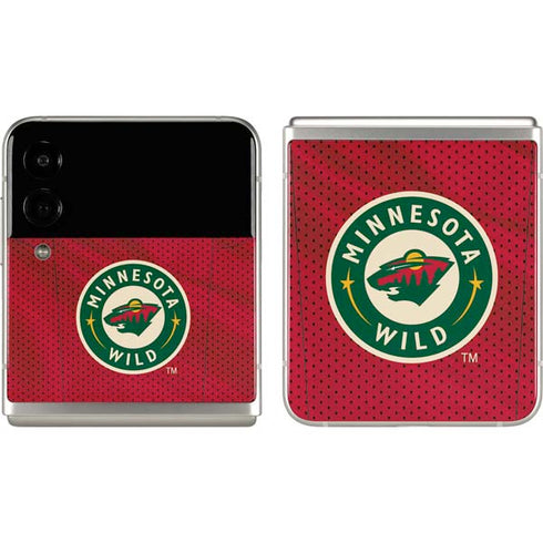 NHL Minnesota Wild Home Jersey Galaxy Z Flip3 5G Skin